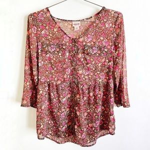 Autumn Floral blouse by Mossimo. Size S.